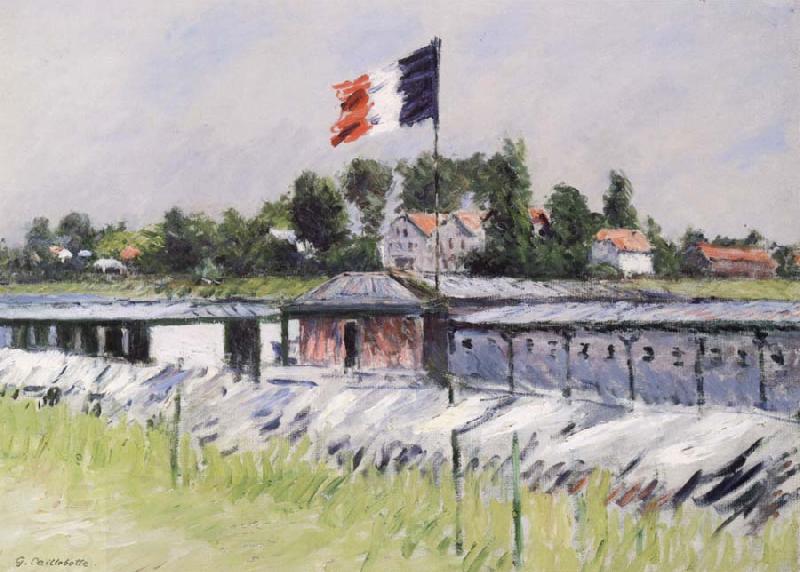 Gustave Caillebotte Lavoirs sur La Seine Linge Sechant China oil painting art